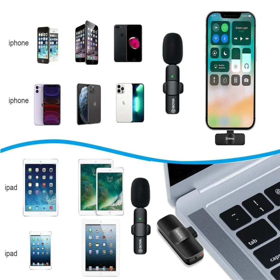 Boya BY-MW3 Dual Wireless Microphone with C-type & IOS - Image 3